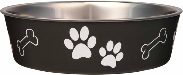 Dog Bowls- Stainless Steel Dog & Cat Bowls - Spill Proof Dog Food Bowl, Cat Bowl, Puppy Essentials & Pet Supplies Great for Home & Travel (Medium 20-35 lbs, Espresso)