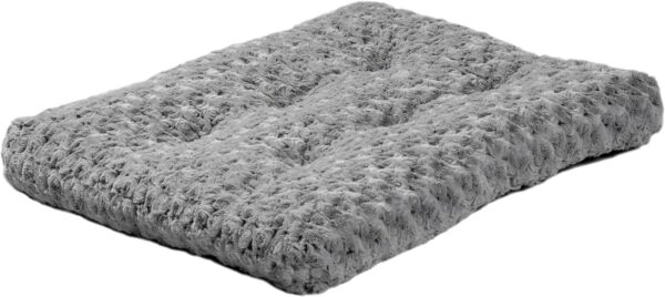 Plush Pet Bed | Ombré Swirl & Cat Bed | Gray 17L x 11W x 1.5H - Inches for Toy Dog Breeds, , 18-Inch